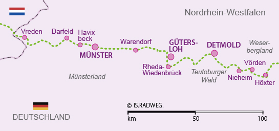 Europaradweg R1 Euroroute - In Deutschland